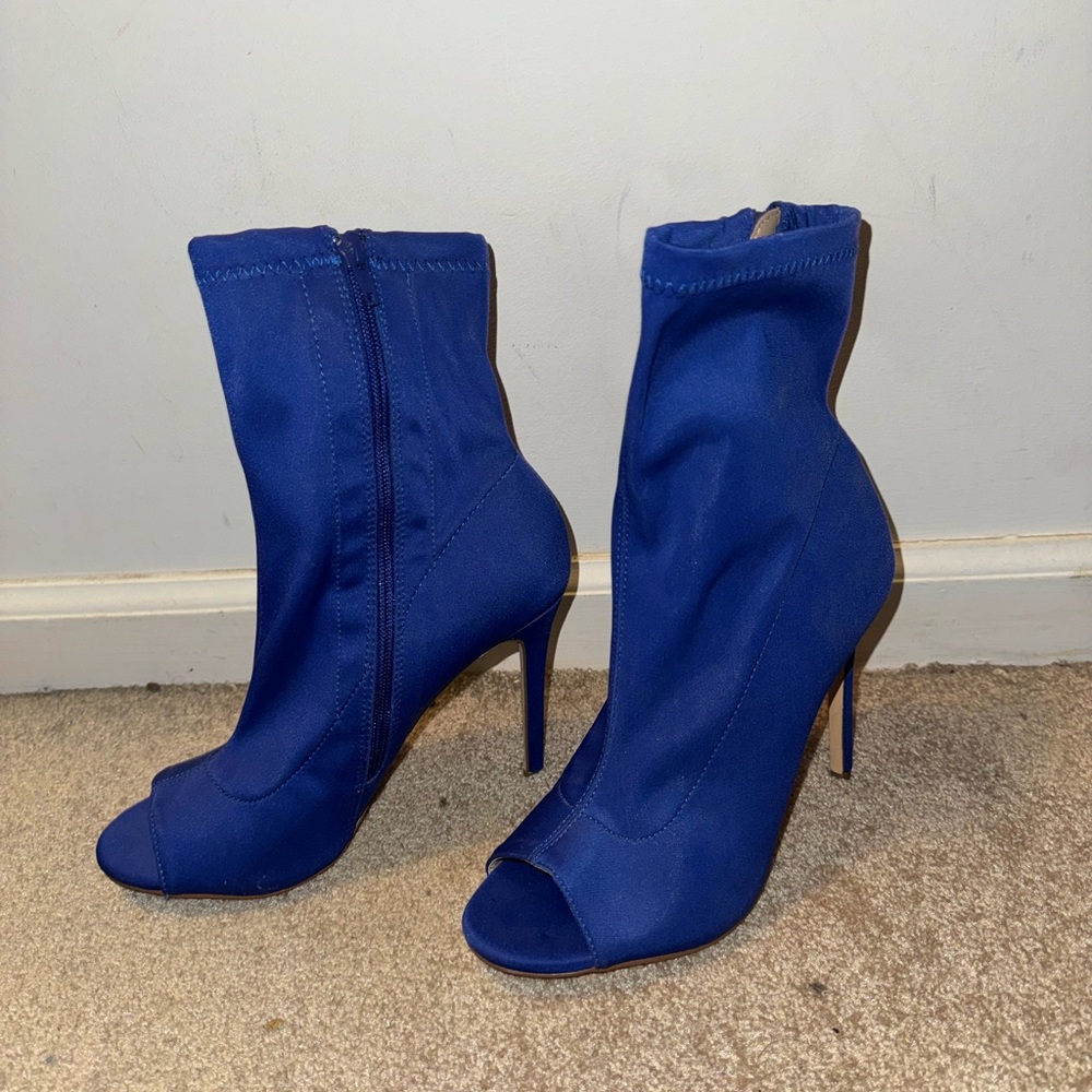 Elegant Blue Women's Ankle Boots